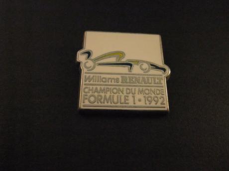 Williams Renault Wereldkampioen formule 1,  1992, winnaar Nigel Mansell